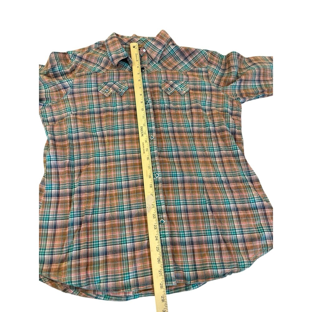 Wrangler Womens Shirt Size XXL Multicolor Plaid‎ Button Up L/S 100% Cotton READ - Picture 7 of 11